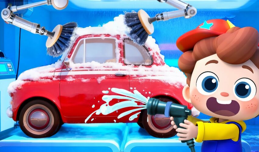 Car Wash Day for Kids 🚗 | Fun Rescue Car Wash Song + Good Habits Learning